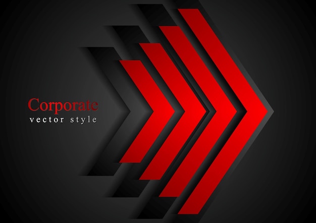 Vector red arrows geometry corporate background