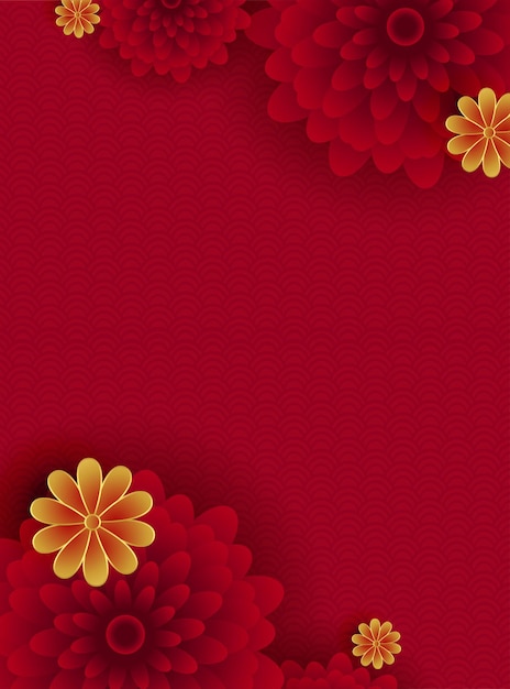 Red background style Chinese New Year design template