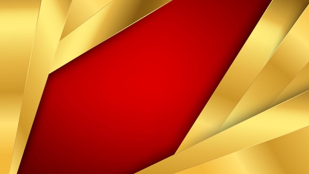 Red background with gold polygonal style luxury