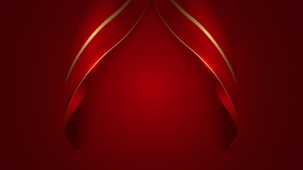 Red Background with luxury gold