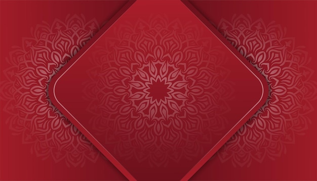 Red background with mandala ornament