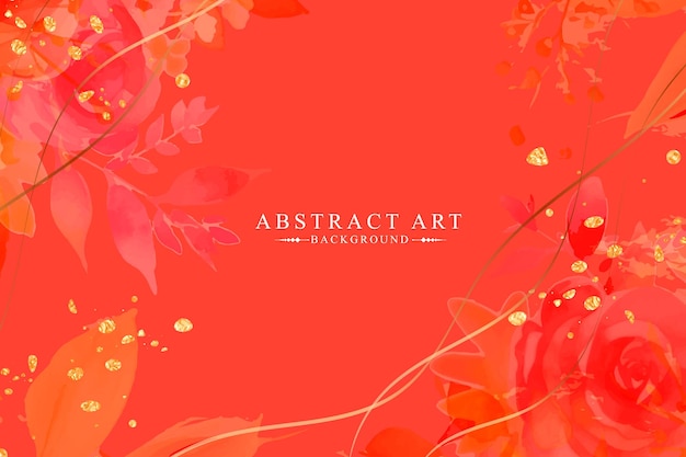 Red background with a red background with the words abstract art.