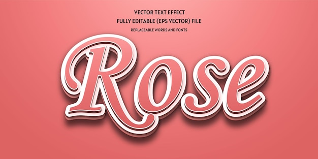 Vector a red background with the word rose in white letters.