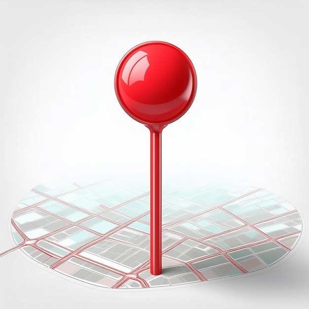 Vector a red ball that is on a table