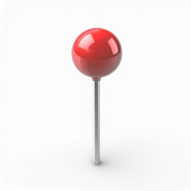 a red ball with a red ball on it