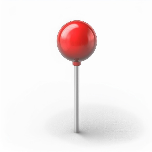 a red ball with a red dot on it