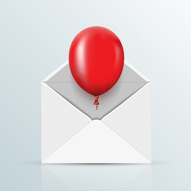 red balloon in envelope