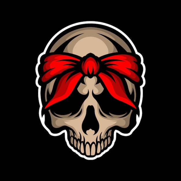 red bandana skull