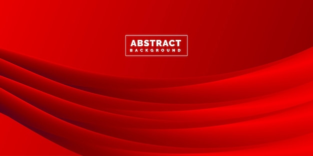 Red banner with flow shapes abstract background design