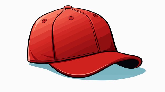 Vector a red baseball cap with a black band on it