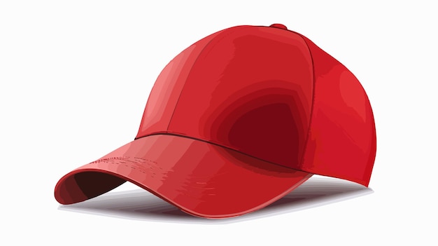 Vector a red baseball cap with a black band on it