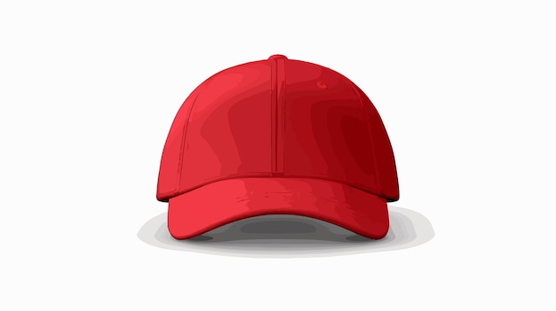 Vector a red baseball cap with a red cap on it