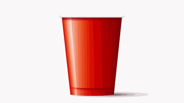 Red Beer Cup Vector Wallpaper with Free Space for Text