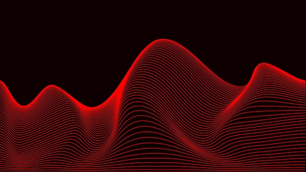 A red and black background with a red lines and a dark background