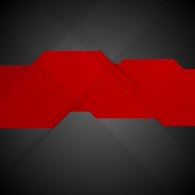 Red black contrast tech minimal design