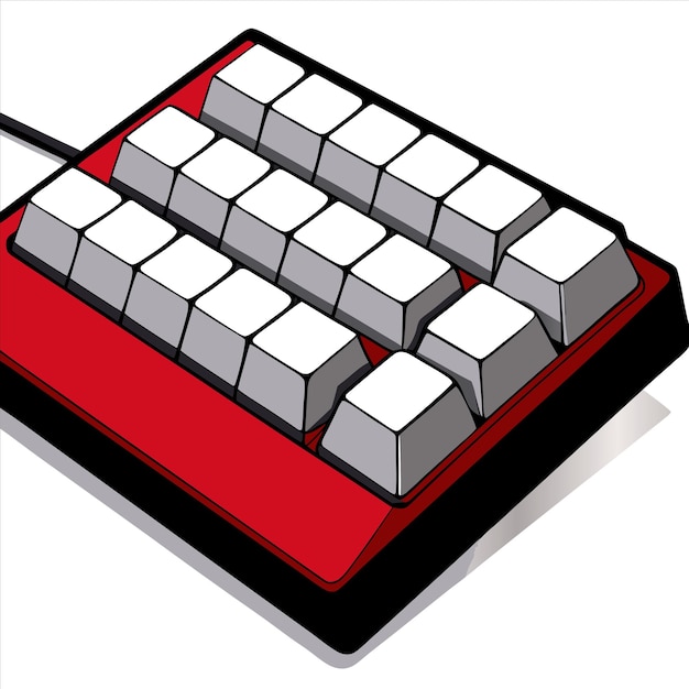 a red and black keyboard with a red and black background