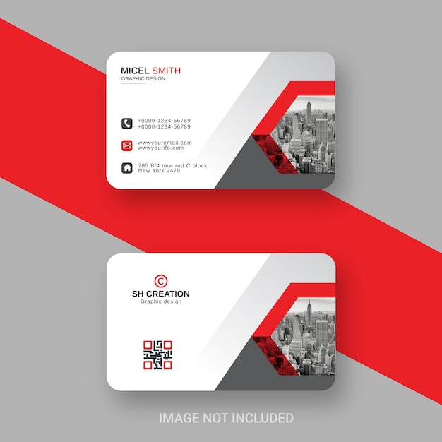 Red And Black Style Creative Business Card Template