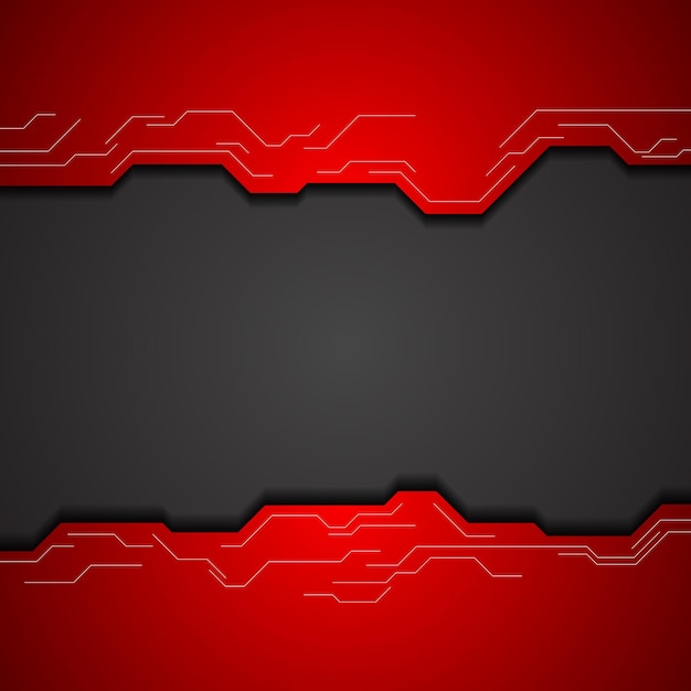 Red and black tech corporate background