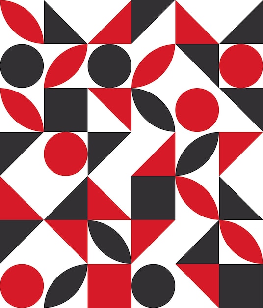 Vector red block geometric pattern design