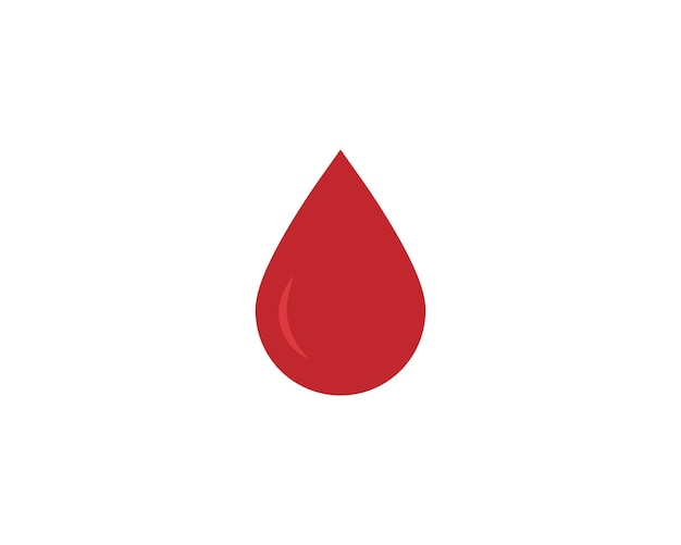 Red blood drop icon in flat design Vector illustration The concept of donating blood