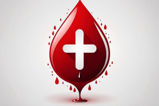 red blood drop vector icon blood drop illustration in flat design style