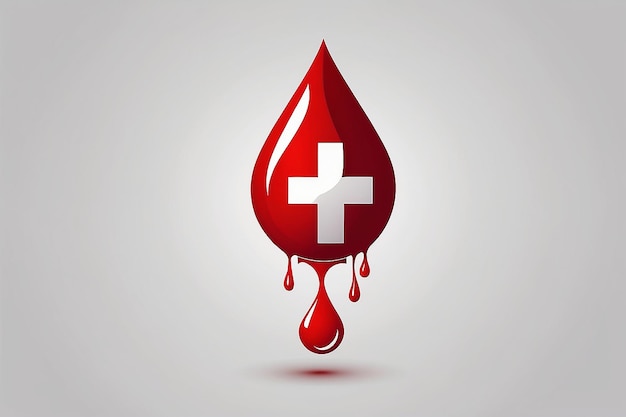 red blood drop vector icon blood drop illustration in flat design style