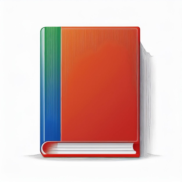 Vector a red and blue book is open to a page that says quot the word quot on the bottom