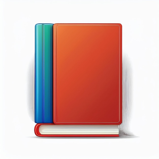 a red and blue book with a blue and red cover