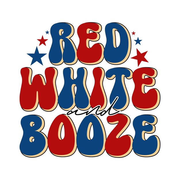 a red and blue logo that says red white in blue