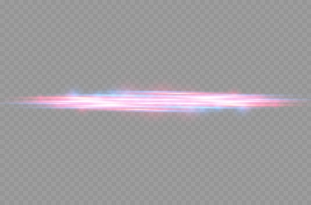 Red blue special effect laser beams horizontal light rays motion police moving fast line