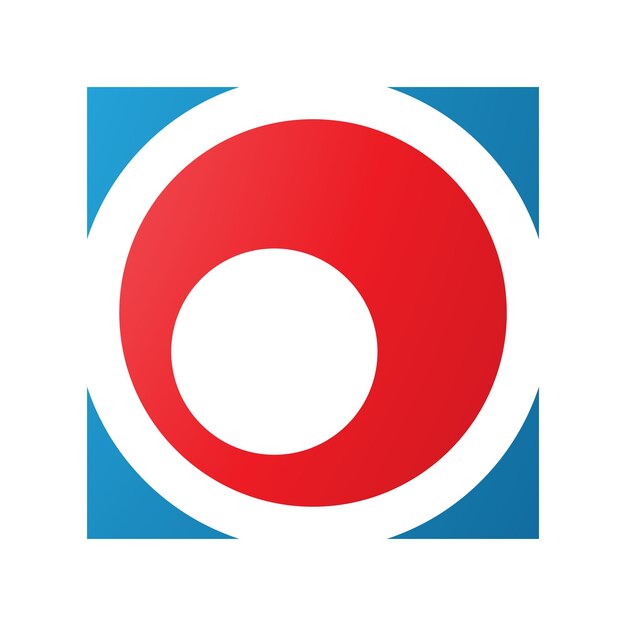 Red and Blue Square Letter O Icon