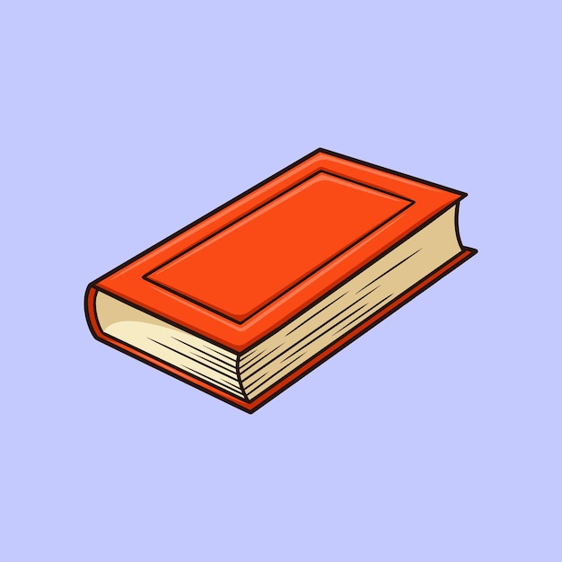 Red Book Vector Cartoon Illustration