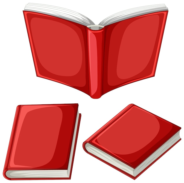 Vector red books vector illustration