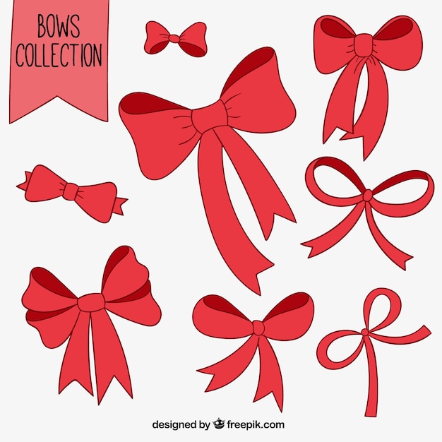 Red bows collection