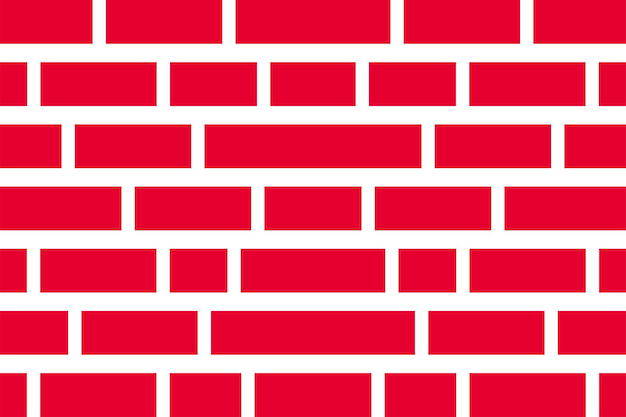 Red brick background vector isolated