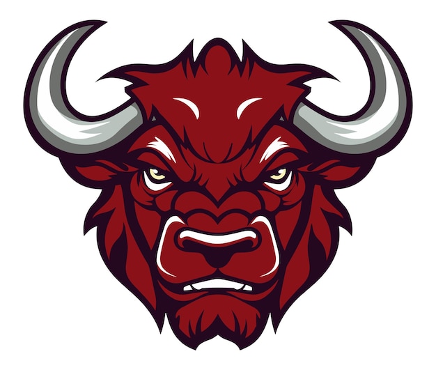 red bull mascot logo vector