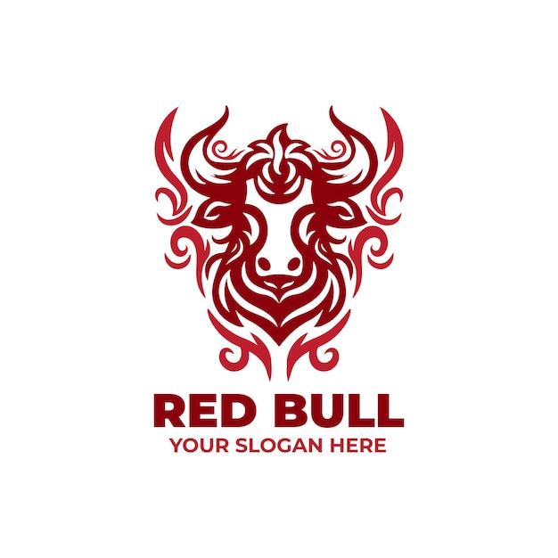 Vector red bull monogram logo design