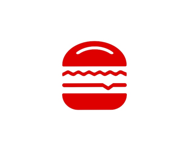 Red Burger logo icon 