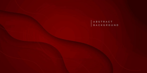 Red business abstract banner background with fluid gradient wavy shapes vector design post