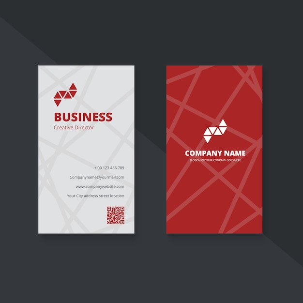 Red business card design