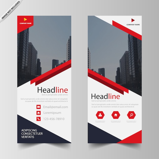 Red Business Roll Up Banner template