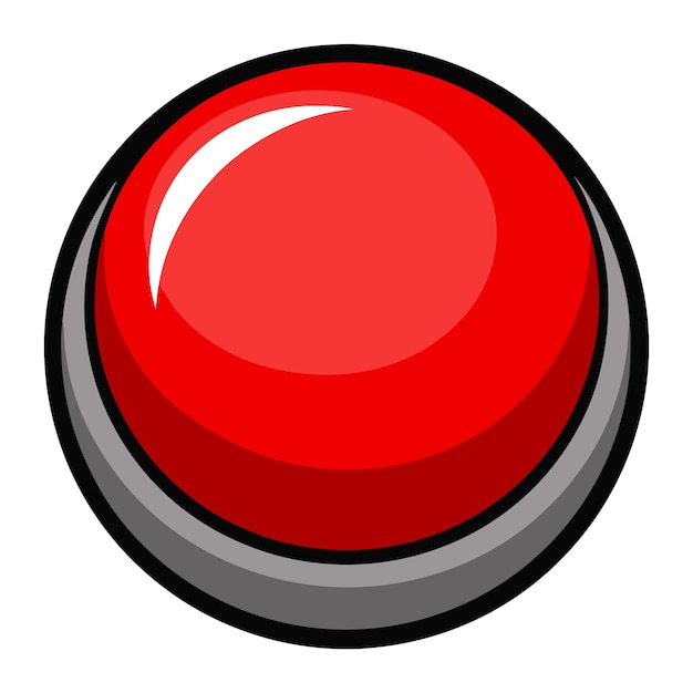 Vector red button clipart vector art and illustration