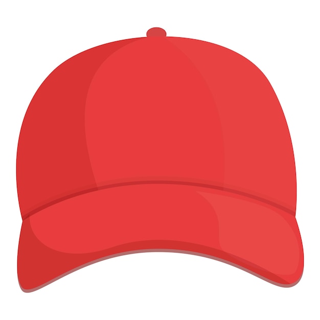 Vector red cap icon cartoon vector baseball hat fashion wear