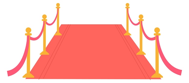 Red carpet entrance with vip rope barriers