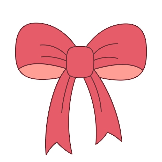 Red cartoon bow