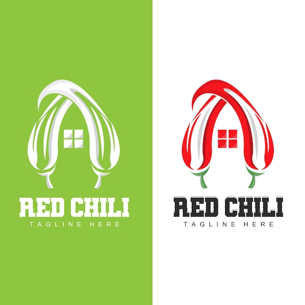 Red Chili Logo Hot Chili Peppers Vector Chili Garden House Illustration Company Product Brand Illustration