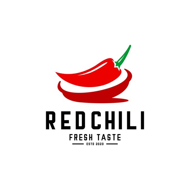 Red chili logo vector hot chili