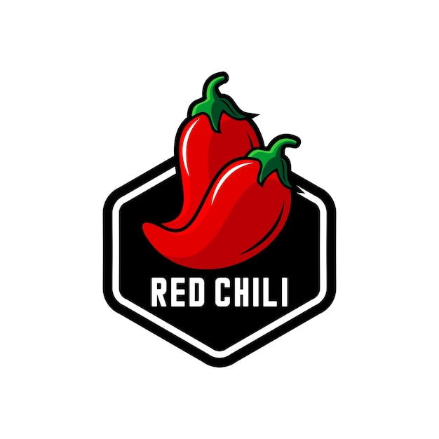 Red chili pepper logo vector