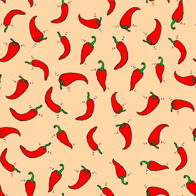 red chili pepper Pattern