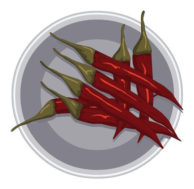 Red chilies vector illustration